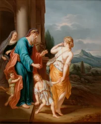 Sarah with Child before the Portal and Hagar