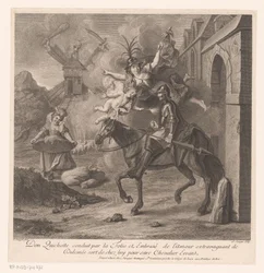 Don Quixote Leaving His House Accompanied by Folly to Become a Knight-Errant (History of Don Quixote)