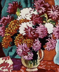 Vase of Dahlias