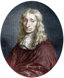 Francois Mansart (1598-1666) Architect of French King Louis XIII, Engraving, Colourized Document