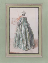 Woman Playing the Violin, Seen from the Back, ca. 1758-59