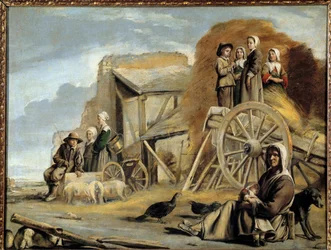 The cart or the return of the hay (Painting by Louis Le Nain)