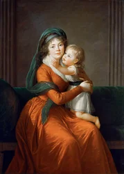 Portrait of Princess Alexandra Golitsyna with her son Pyotr