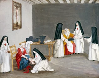 Port-Royal des Champs Abbey, sisters caring for sick, by Louise-Magdeleine Hortemels, France