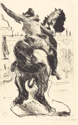 Statue of an Amazon on the Grand Staircase of the Old Museum, 1916