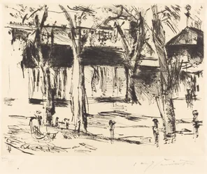 Bahnhof Tiergarten Court with Trees
