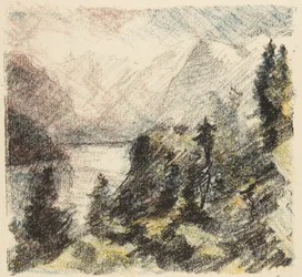 Mountain Lake (one from the series of five: Swiss Landscapes)