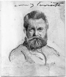 Portrait of an Older Bearded Man from the Front