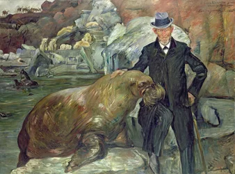 Carl Hagenbeck (1844-1913) in His Zoo, 1911