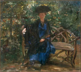 Else Kaumann on the Garden Bench