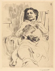 Woman with Needlework