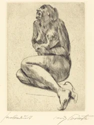 Crouching Female Nude