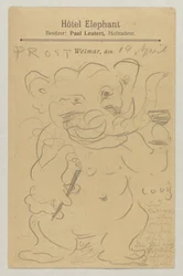 Lovis Corinth to Carl Strathmann: Postcard, Postmarked April 20, 1905