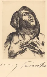 Monk Gazing Upward, 1916