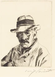 Self-portrait in a straw hat