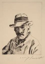 Self-Portrait in a Straw Hat, Bust Length
