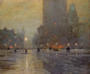 Madison Square, Rainy Night