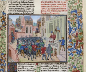 Jean de Heyle reads in Ghent a letter of Philip II the Bold