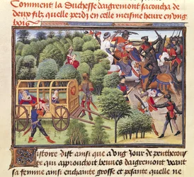 How the Duchess of Aigremont Gave Birth to Two Sons and Lost Them in the Same Hour in a Wood, from the Renaud de Montauban Cycle