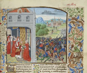 The Crowning of Pope Gregory XI and the Battle of Pontvallain