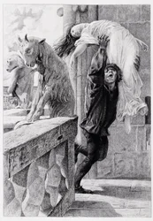 Quasimodo abducts Esmeralda - in 