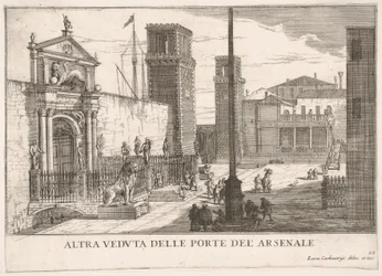 View of the Gate of the Shipyard and Armory Complex Arsenale, Venice, 1703