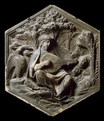 Allegory of Music as Orpheus (High Relief by Luca della Robbia)