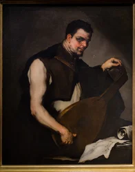 Musician Tuning His Lute