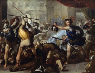 Perseus turning Phineas and his Followers to Stone