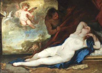 Sleeping Venus, Amor and Satyr