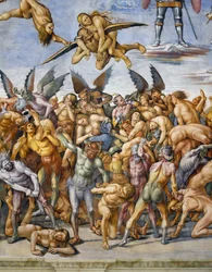 Damned in hell, from Last Judgment fresco cycle