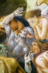 Damned in hell, from Last Judgment fresco cycle