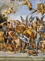Damned in hell, from Last Judgment fresco cycle
