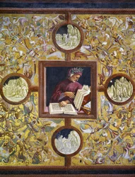 Dante Alighieri, portrait from Illustrious people cycle