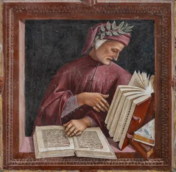 Dante reading his works