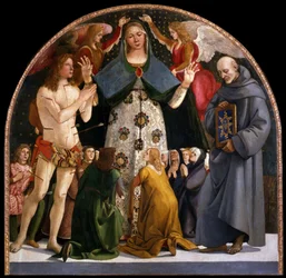 Madonna of Mercy and Saints Sebastian and Bernardino da Siena, c. 1490