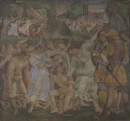 The Triumph of Chastity: Love Disarmed and Bound Frescoes from Palazzo del Magnifico, Siena