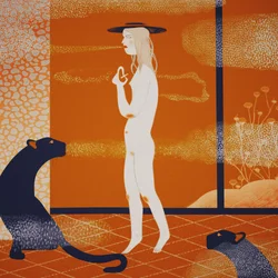 Mysterious Woman and Panthers