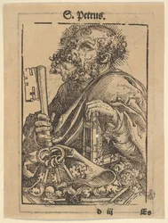 Bust of Saint Peter, from the Large Series of Wittenberg Reliquaries, verso: Martin Luther