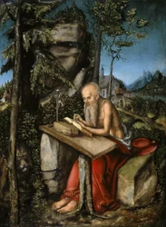 St. Jerome in Rocky Landscape