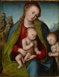 Virgin and Child adored by St. John the Baptist as a boy