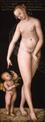 Venus with Cupid stealing honey