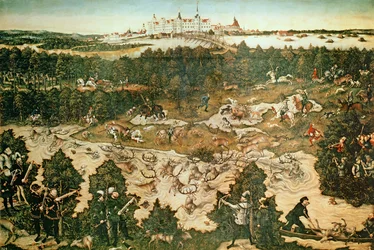Hunt in Honour of the Emperor Charles V near Hartenfels Castle, Torgau, 1544