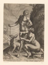 Venus and Adonis with Two Dogs