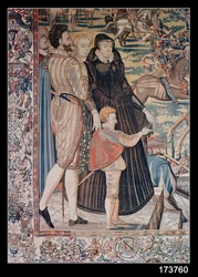 The Tournament, made by a Brussels workshop, c.1582-85 (detail)