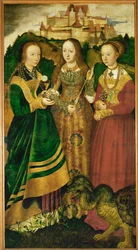 Saint Barbara, Saint Ursula and Saint Margaret (detail)