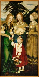 Saint Dorothy, Saint Agnes and Saint Kunigunde (detail)