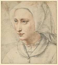 Bust Portrait of a Woman with a Cap, Turned Halfway to the Left