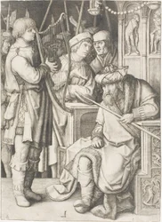 David Playing the Harp Before Saul
