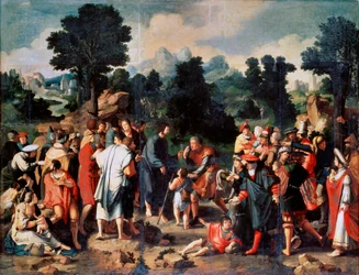 The Healing of Blind Man of Jericho (detail)